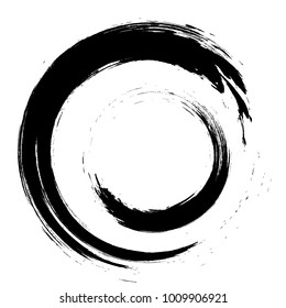 Black smear on a white background. Grunge ink stains and drops. High-quality tracing of manual illustration. Black hand-painted ink.
