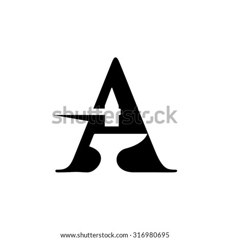 black smith letter A logo.