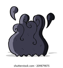 black smoke cartoon element