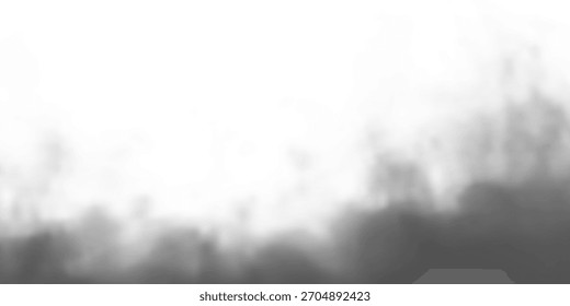 Black smoke or clouds on a transparent background 