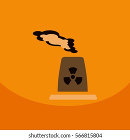 black smoke floating from Multiple smokestack Nuclear energy