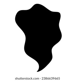 Black Smoke Illustration. Silhouette Of Smoke  Design Element