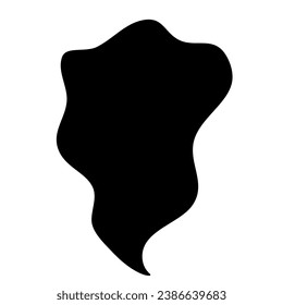 Black Smoke Illustration. Silhouette Of Smoke  Design Element