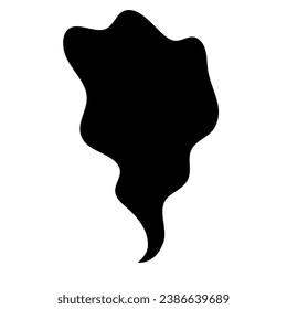 Black Smoke Illustration. Silhouette Of Smoke  Design Element
