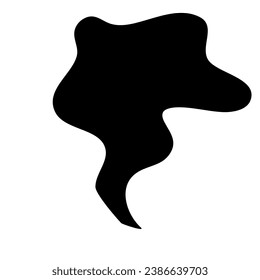 Black Smoke Illustration. Silhouette Of Smoke  Design Element