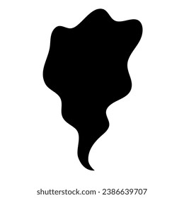 Black Smoke Illustration. Silhouette Of Smoke  Design Element