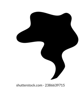 Black Smoke Illustration. Silhouette Of Smoke  Design Element