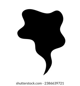 Black Smoke Illustration. Silhouette Of Smoke  Design Element
