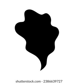 Black Smoke Illustration. Silhouette Of Smoke  Design Element