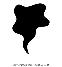 Black Smoke Illustration. Silhouette Of Smoke  Design Element