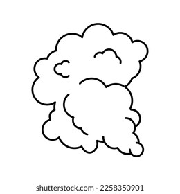 vector de icono de la línea de humo negra. signo de humo negro. símbolo de contorno aislado ilustración negra