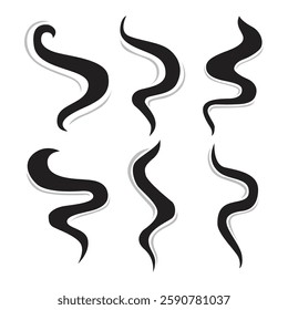 Black Smoke Mist Vector Illustration