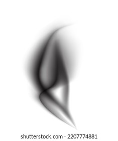 Black smoke on a white background