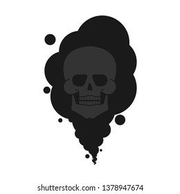 Black Smoke Skull Isolated Death Pollution Stock Vector (Royalty Free ...