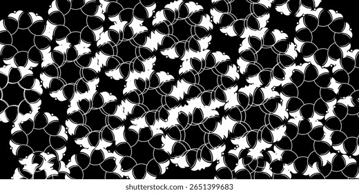 Conjunto de formas de gradiente preto suave e borrado. Coleção de formas de aura embaçada do Grunge. Desvanecimento de elementos abstratos para cartaz, modelo, crachá, adesivo, colagem. Flores vetoriais, estrelas, corações e cruz pack