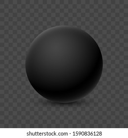 Black Smooth Round 3d Sphere