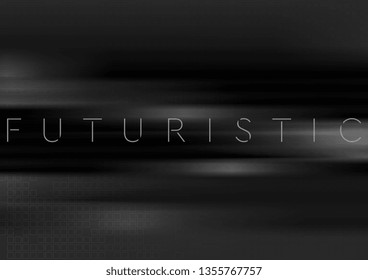 Black smooth stripes with square texture abstract tech background. Vector design