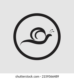 vector del logotipo de Snail negro sobre fondo gris 