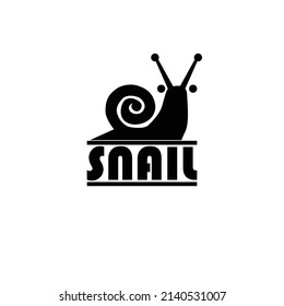Schwarze Schnecke, Vektorgrafik für Ikone, Logo und T-Shirt-Bild.