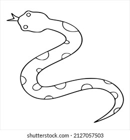 Black snake drawing on white background.