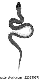 Black Snake - line drawing illustration of a black snake.