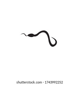 Black snake logo design template