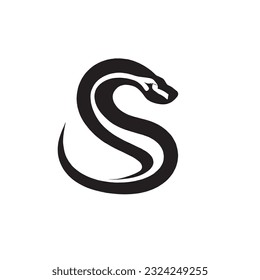 black snake logo on a white background