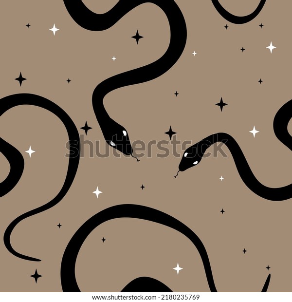 Black Snake Mystic Background Background Dark Stock Vector (Royalty