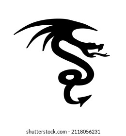 A black snake on a transparent background.