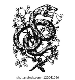 Black snake paper cutting ( Chinese New Year 2013 theme )