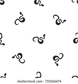Black snake pattern repeat seamless in black color for any design. Vector geometric illustration