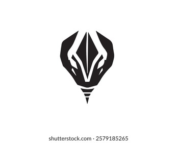 Black Snake Silhouette. Snake icon. Snake logo. Black snake silhouette isolated on white background. Vector illustration