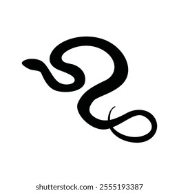 Black Snake Silhouette  icon vector