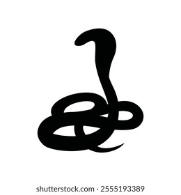 Black Snake Silhouette  icon vector