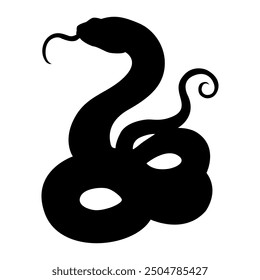 Black Snake Silhouette Transparent Background