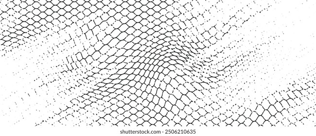 Patrón de piel de serpiente negro aislado sobre fondo blanco eps 10