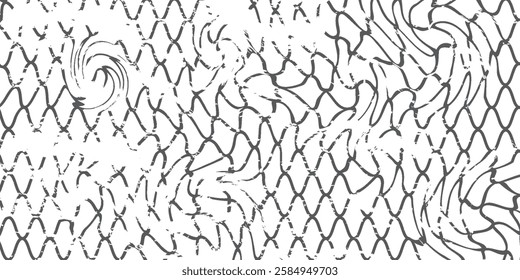 Black snake skin pattern isolated on white background EPS 10