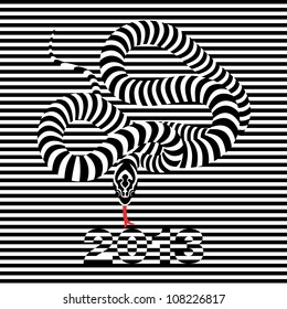 black snake symbol 2013 op art