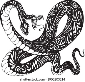 black snake 
tattoo pattern art