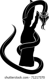 Black snake. vector illustration for designers
