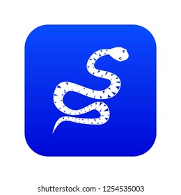 Black snake wriggling icon digital blue for any design isolated on white vector illustration