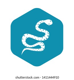 Black snake wriggling icon. Simple illustration of black snake wriggling vector icon for web