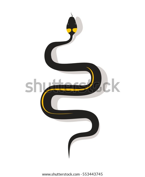 Black Snake Yellow Spots On Head Stock Vector (Royalty Free) 553443745