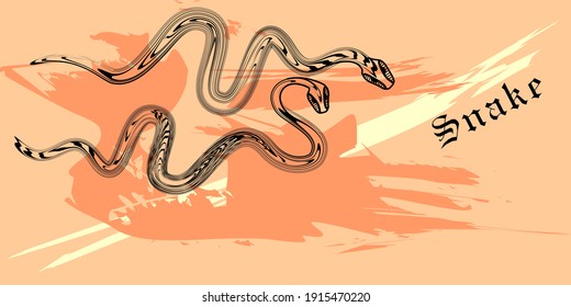 
Black snakes, Graphics, Calligraphy.
Set of illustrations with snakes. Vector.