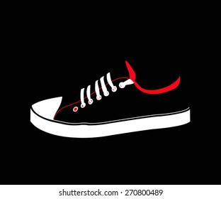 Black sneaker