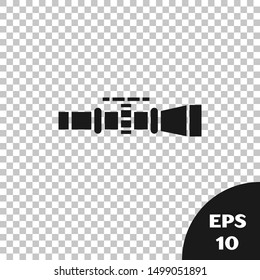Black Sniper optical sight icon isolated on transparent background. Sniper scope crosshairs.  Vector Illustration