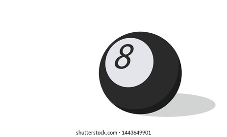 Black Snooker ball vector. wallpaper. background. free space for text. copy space.