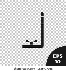 Black Snorkel icon isolated on transparent background. Diving underwater equipment.  Vector Illustration