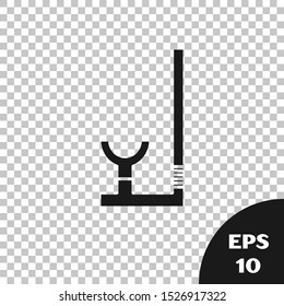 Black Snorkel icon isolated on transparent background. Diving underwater equipment.  Vector Illustration