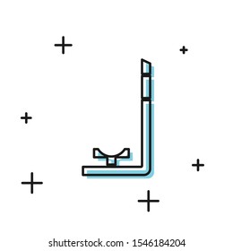 Black Snorkel icon isolated on white background. Diving underwater equipment.  Vector Illustration